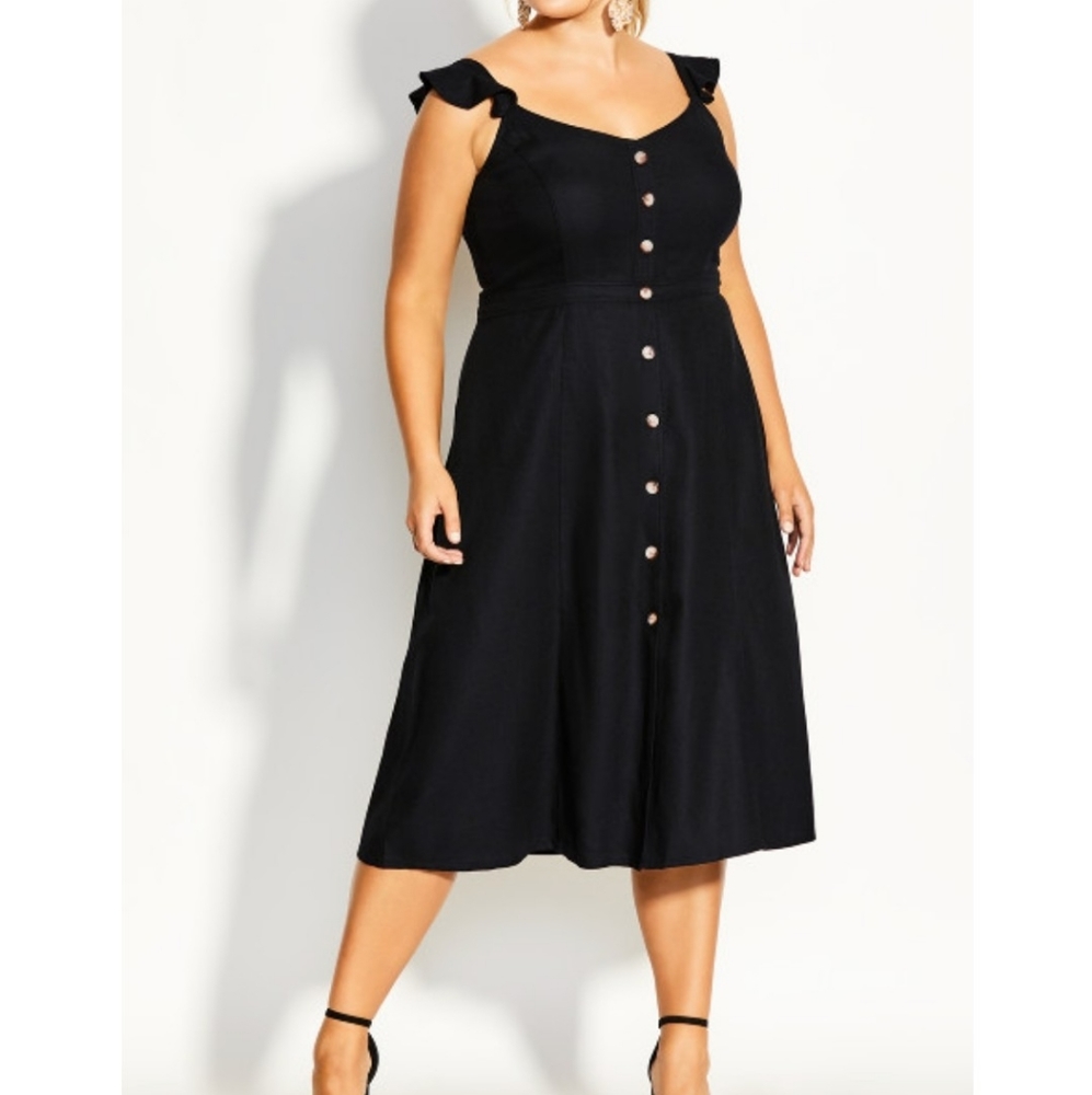 City Chic Dress Button Cheer size S/16